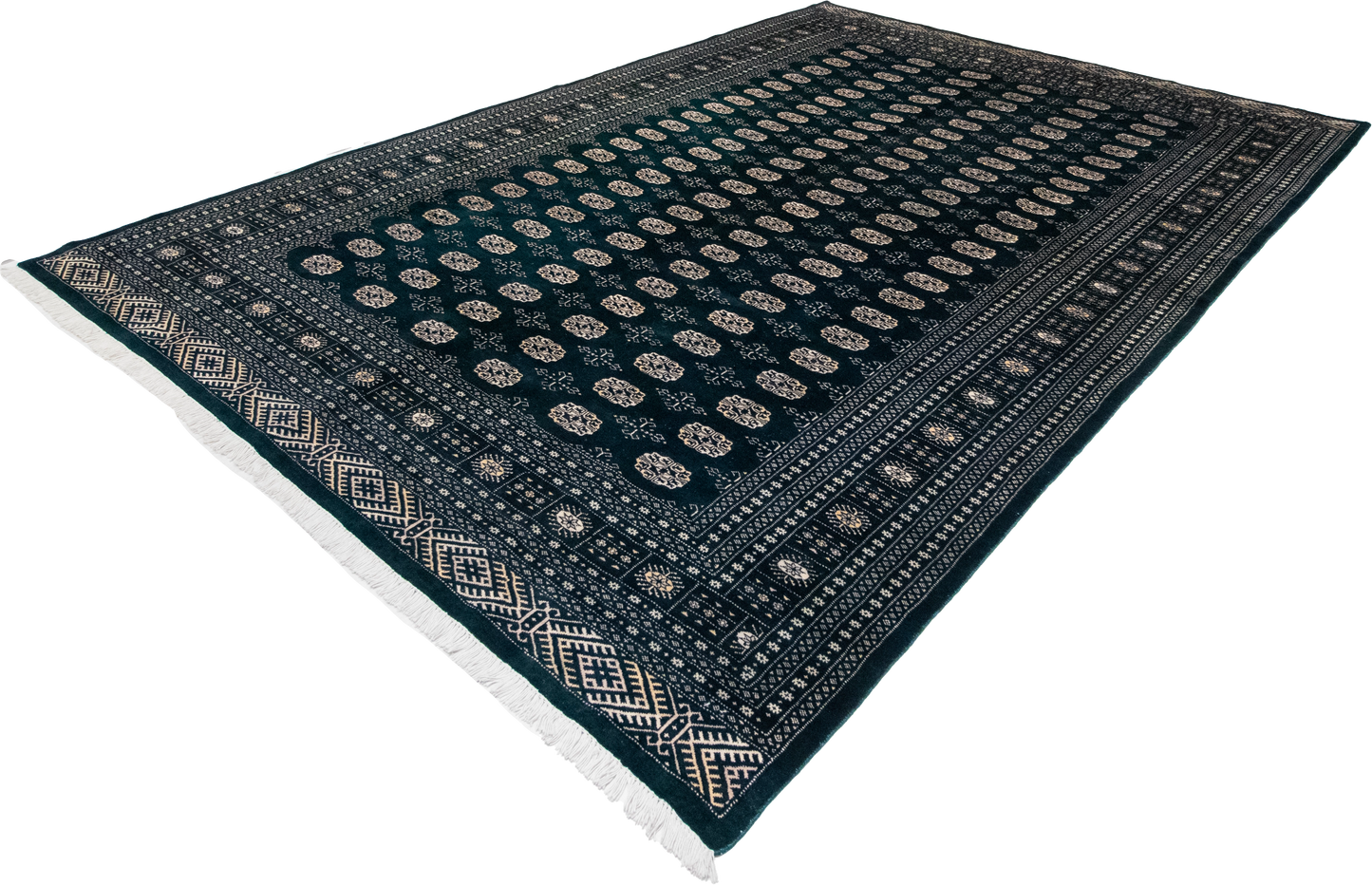 W 8.1 L 11.3 Bokhara 100% Wool Hand-Woven Geometric Design - 21869