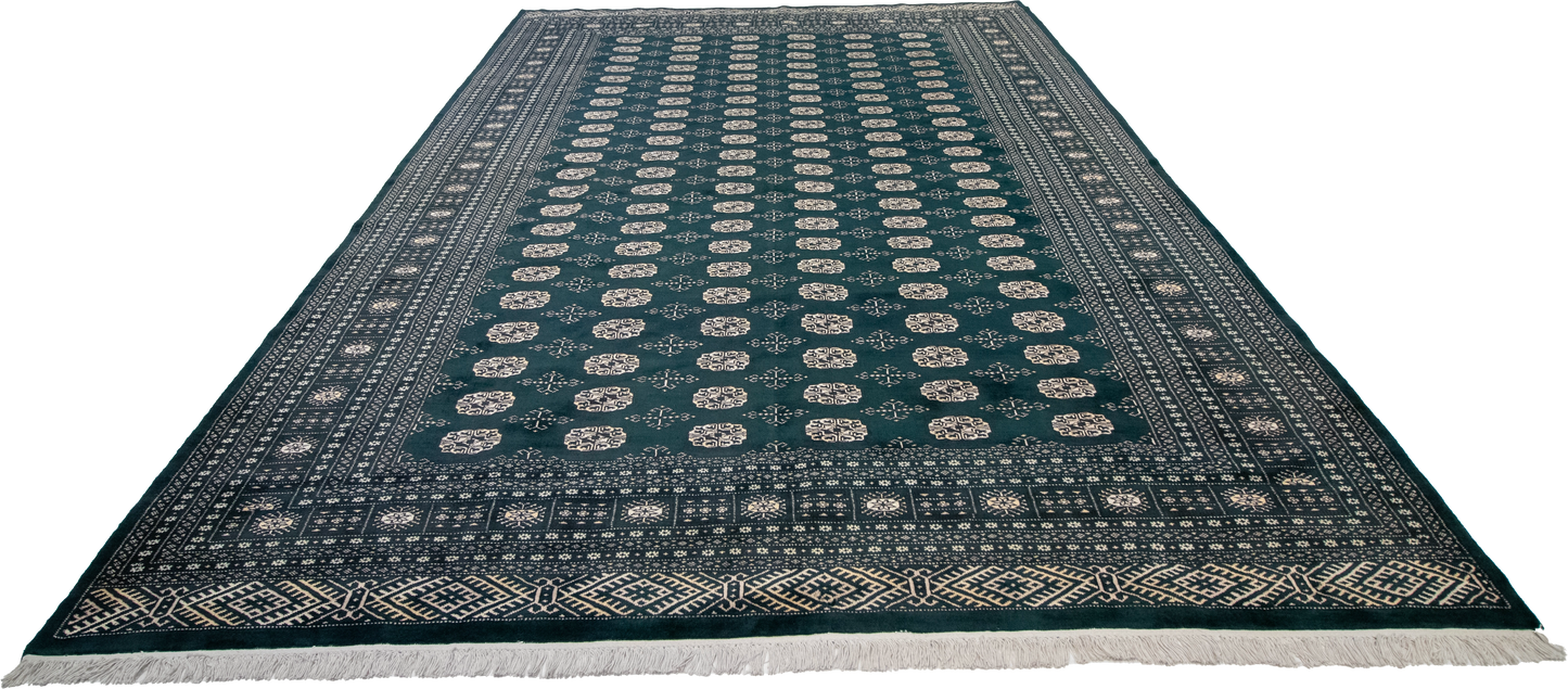 W 8.1 L 11.3 Bokhara 100% Wool Hand-Woven Geometric Design - 21869