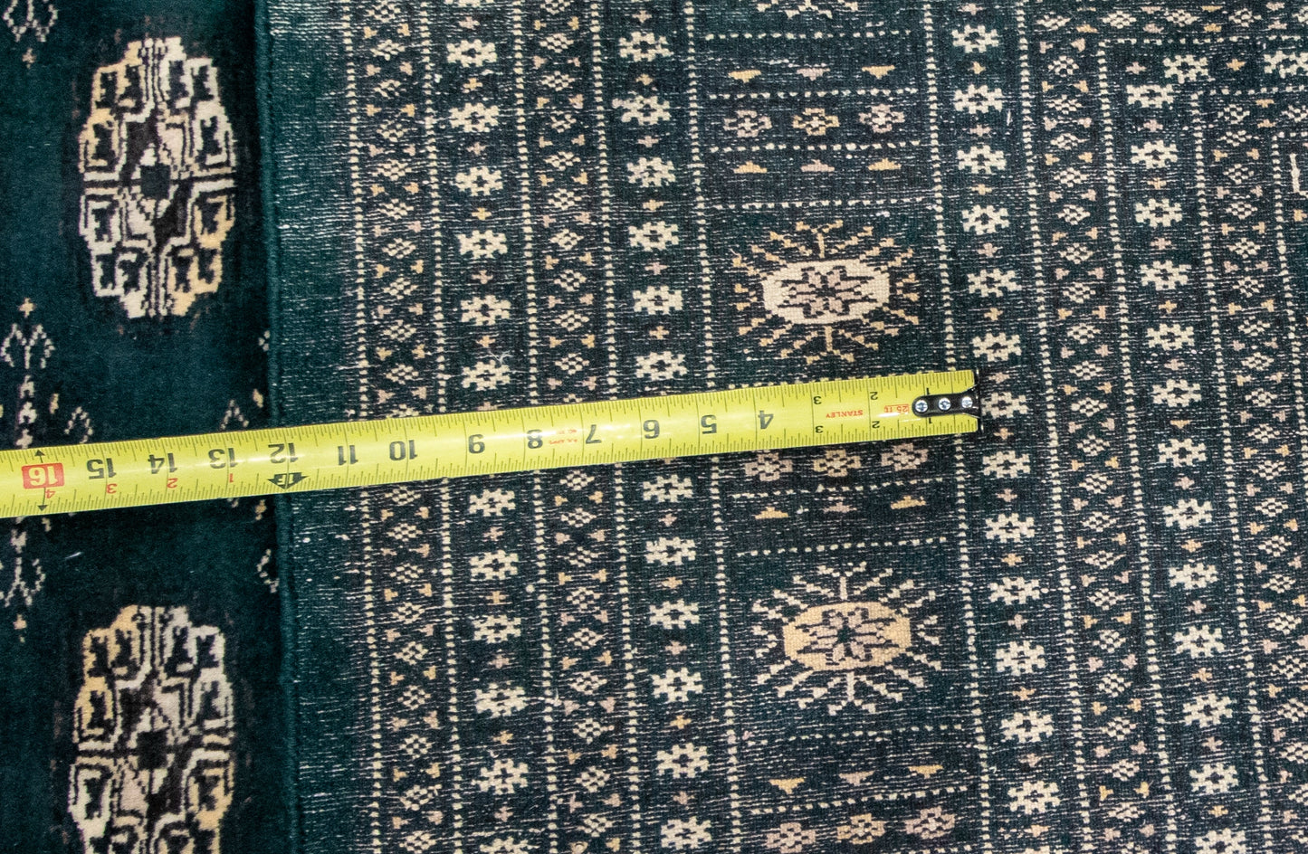 W 8.1 L 11.3 Bokhara 100% Wool Hand-Woven Geometric Design - 21869