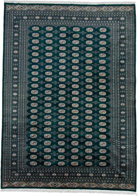 W 8.1 L 11.3 Bokhara 100% Wool Hand-Woven Geometric Design - 21869