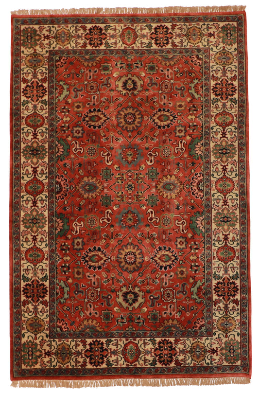 W 5.10 L 8.10 Mahal 100% Wool Handmade All Over Design - 21965