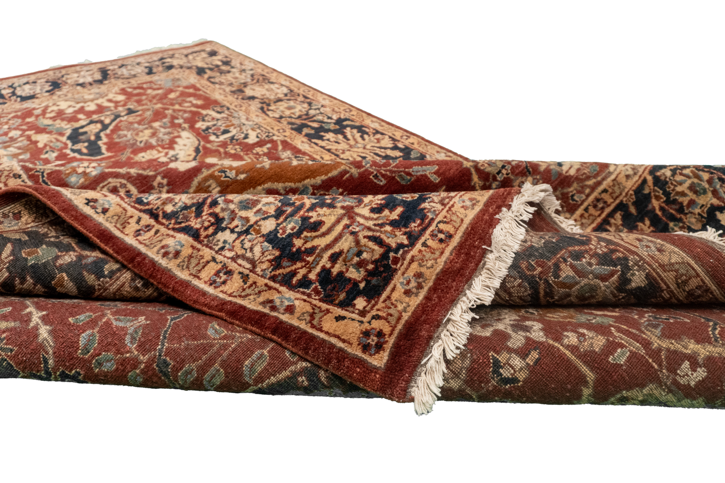 W 6.1 L 9.5 Farahan 100% Wool Hand-Woven All-Over Design - 22433
