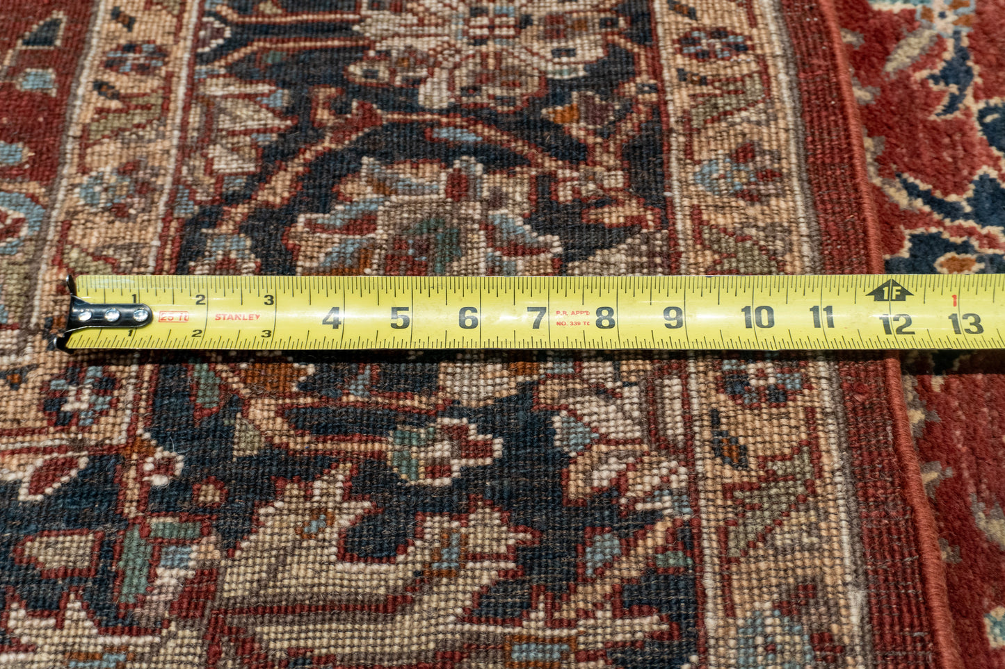 W 6.1 L 9.5 Farahan 100% Wool Hand-Woven All-Over Design - 22433