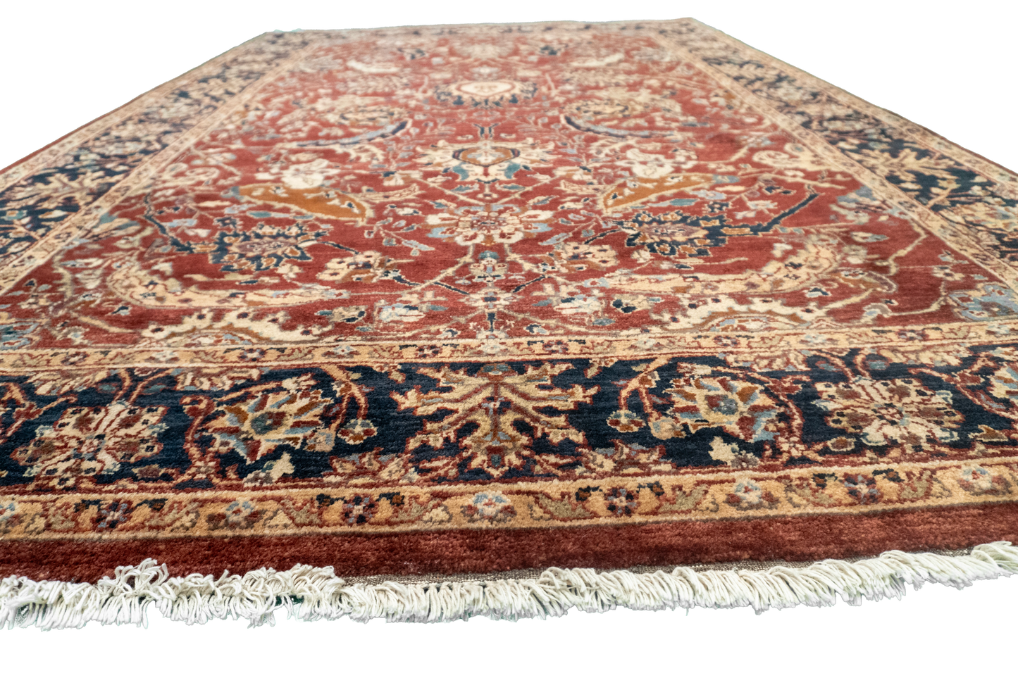 W 6.1 L 9.5 Farahan 100% Wool Hand-Woven All-Over Design - 22433