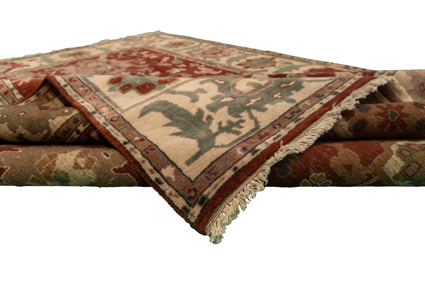 W 8 L 9.9 Mahal 100% Wool Hand-Woven All-Over Design - 22478