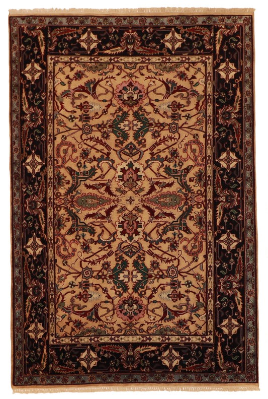 W 6 L 9 Mahal 100% Wool Handmade All Over Design - 22694
