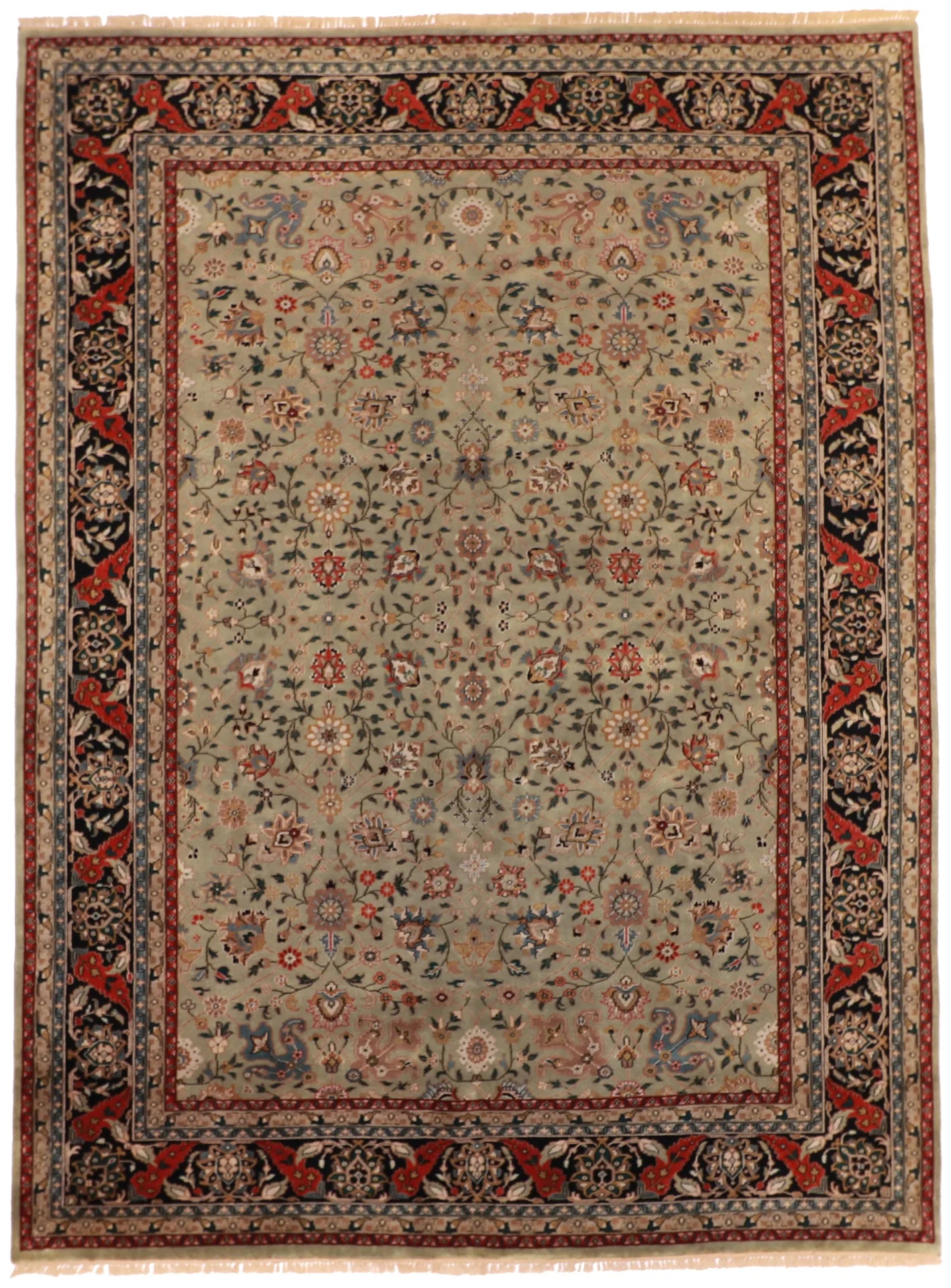 W 10 - L 13.3 - Mahal Fine/Wool Zigler Rectangle - Finest Hand-Knotted Quality Wool - 22710