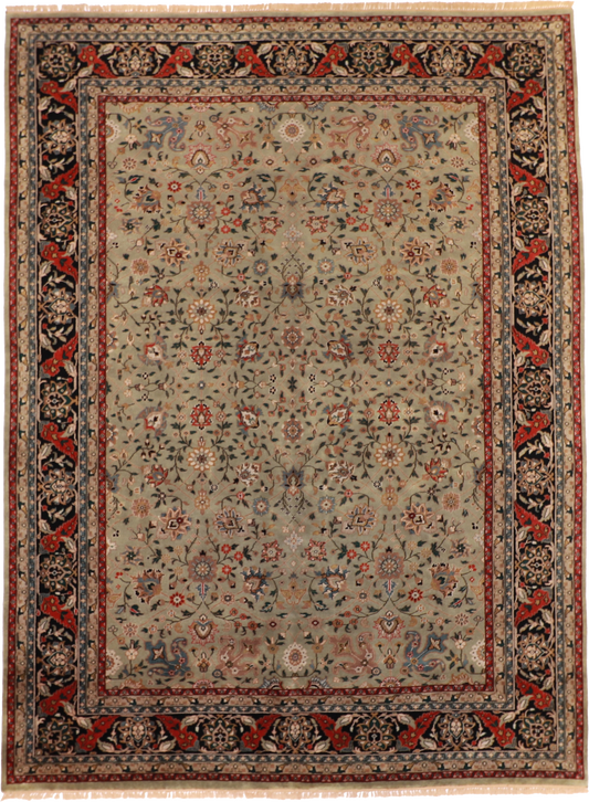 W 10 L 13.3 Mahal 100% Wool Hand-Woven All-Over Design - 22710