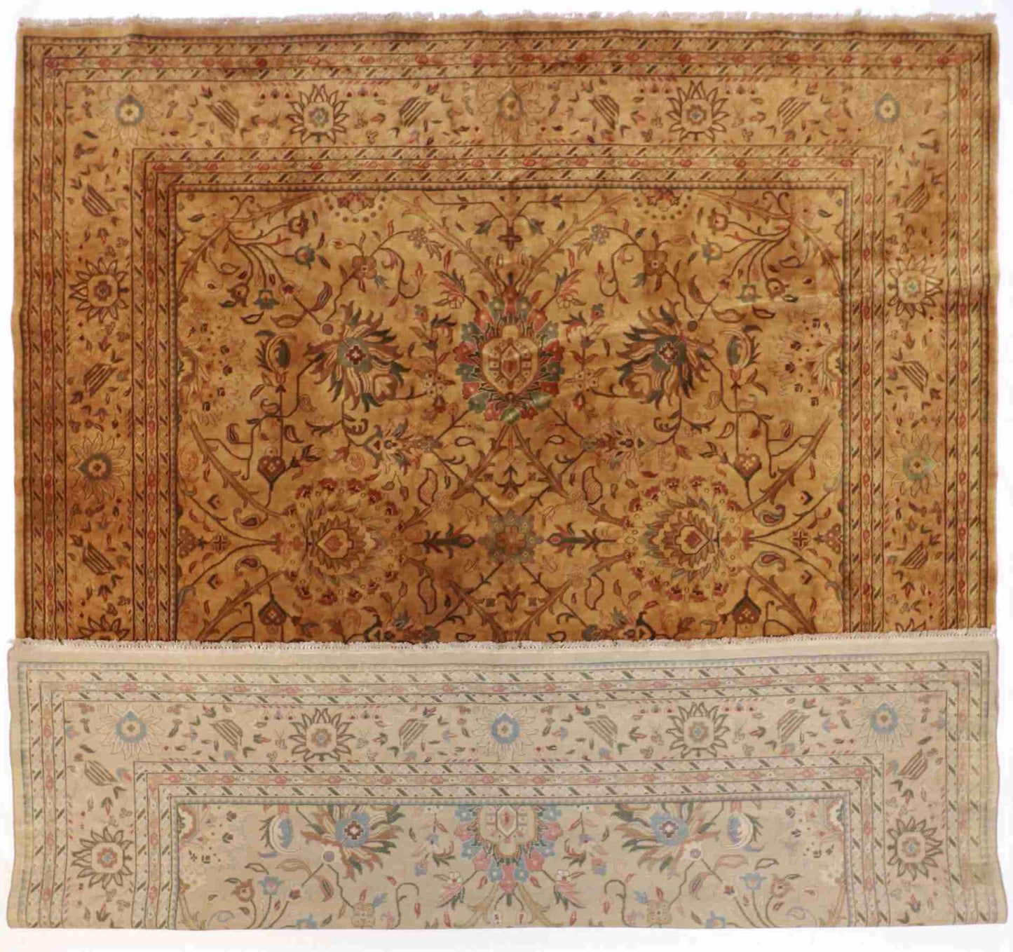 W 11.11 - L 14.6 - Sultan Abad Fine/Wool All Over Rectangle - Hand Woven Rug - 22721