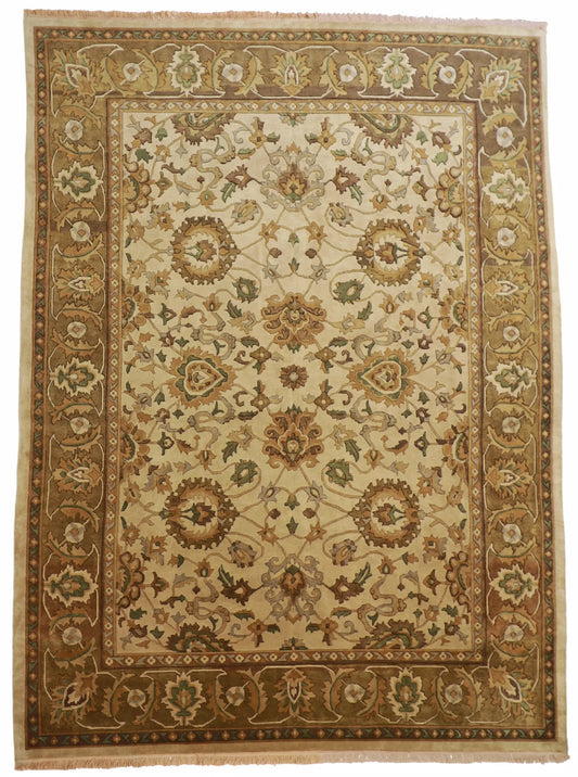 9 x12 - Tibetan Fine Floral Rectangle - Hand Knotted Rug — 22755