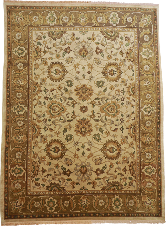W 9.1 L 12.1 Tibetan 100% Wool Hand-Woven All-Over Design - 22755