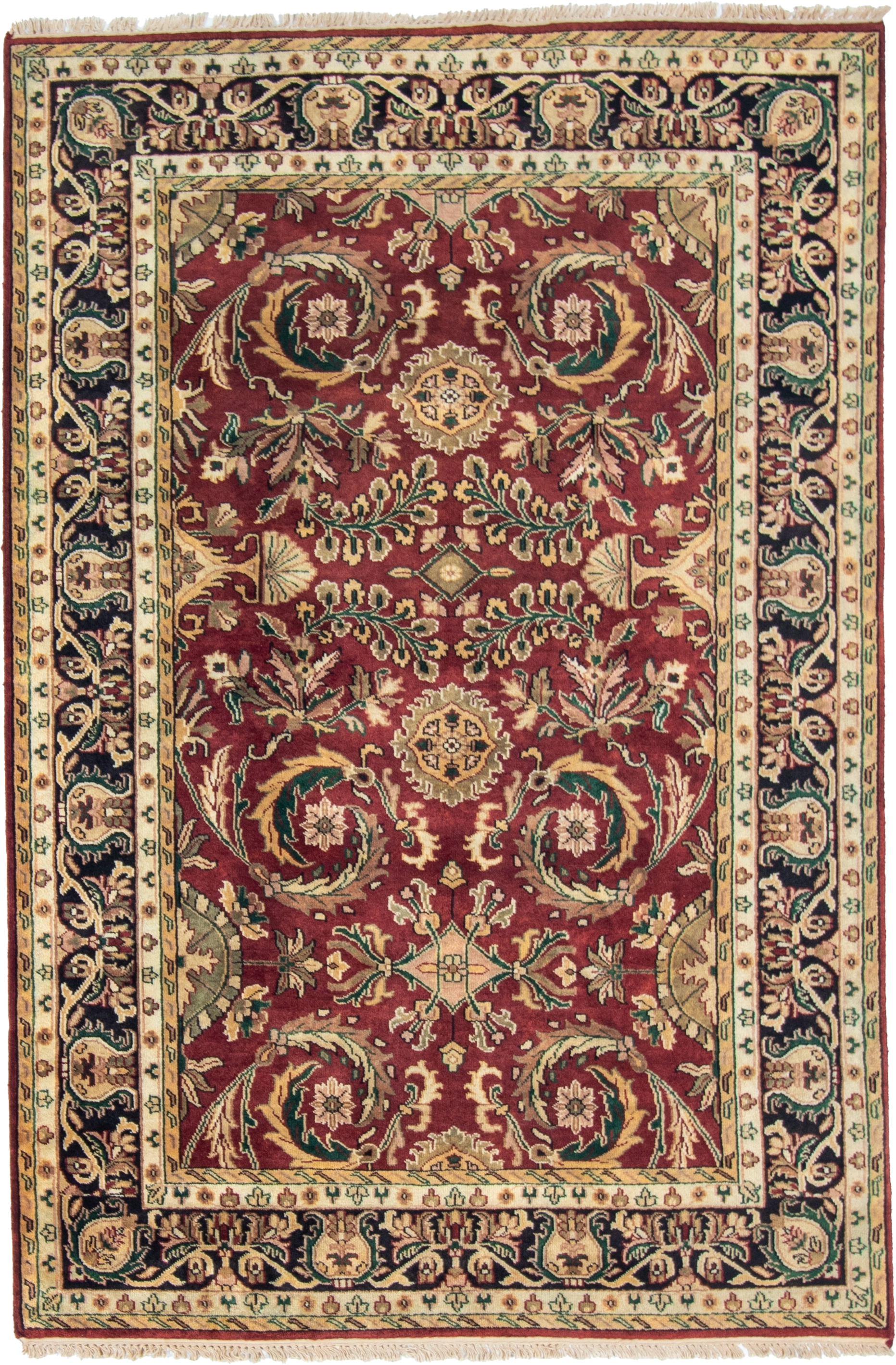 W 6.1 L 9 Kashan 100% Wool Hand-Woven All-Over Design - 22758