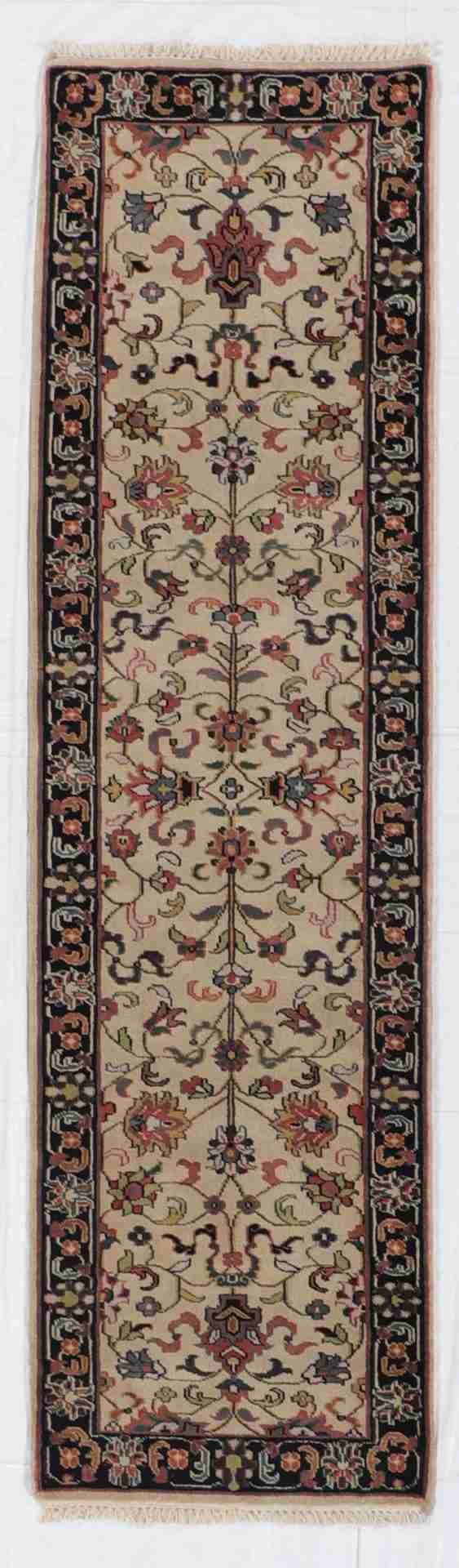 W 2.9 - L 9.8 - Mahal Fine All Over Rectangle - Finest Hand-Knotted Quality Wool - 22875