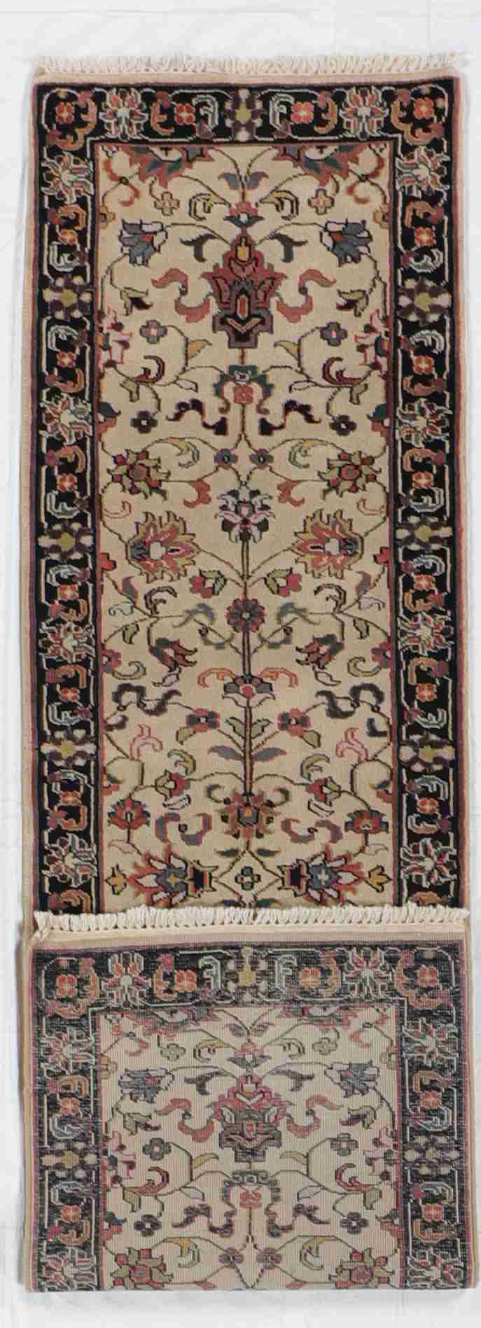 W 2.9 - L 9.8 - Mahal Fine All Over Rectangle - Finest Hand-Knotted Quality Wool - 22875