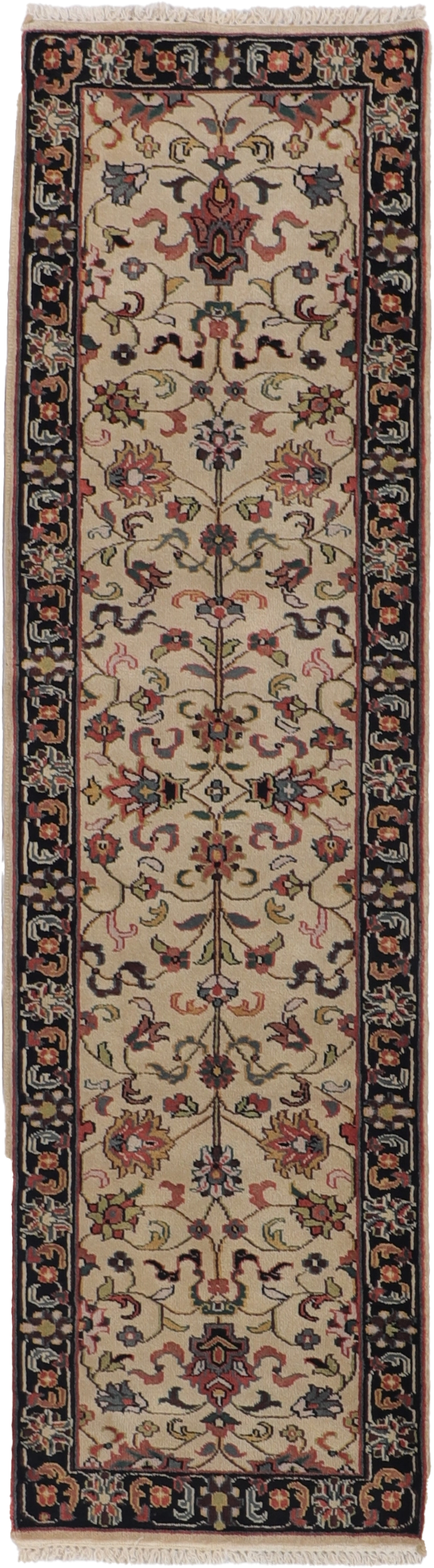 W 2.9 L 9.8 Mahal Runner 100% Wool Hand-Woven All-Over Design - 22875