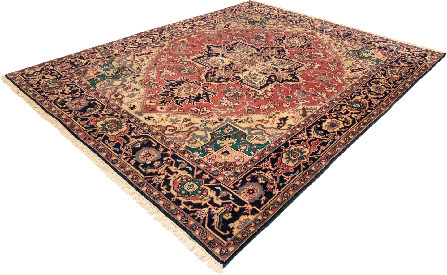 W 8.1 L 10 Heriz 100% Wool Hand-Woven Traditional Design - 22924