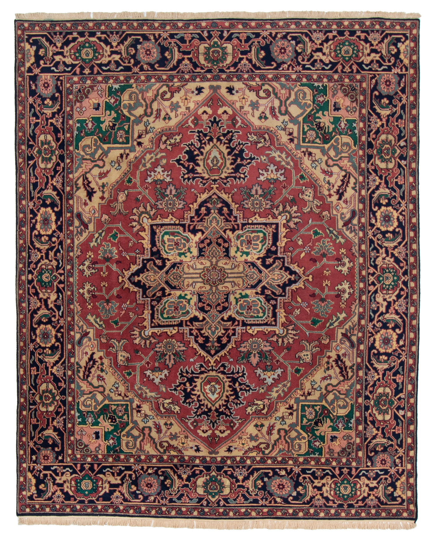 W 8.1 L 10 Heriz 100% Wool Hand-Woven Traditional Design - 22924