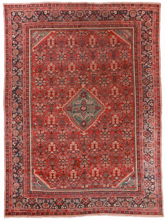 W 8.10 - L 11.11 - Ziegler Fine All Over Rectangle - Finest Hand-Knotted Quality Wool - 23237