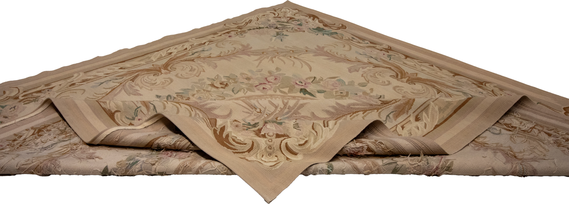 W 6 L 6.3 Abusson 100% Wool Hand-Woven Square All-Over Design - 23250