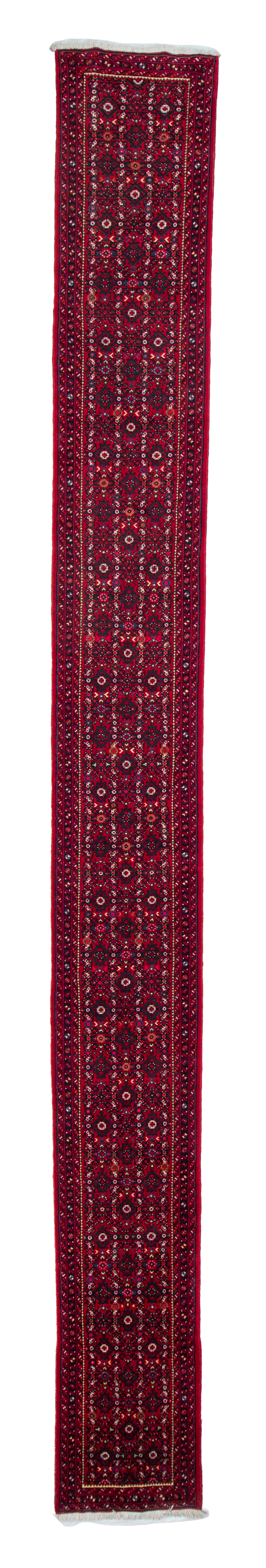W 2.3 L 21.10 Sultan Abad Runner 100% Wool Hand-Woven Geometric Design - 23333