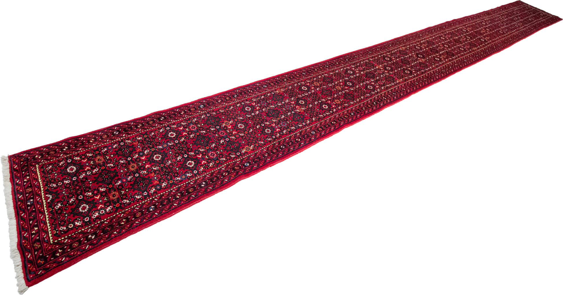 W 2.3 L 21.10 Sultan Abad Runner 100% Wool Hand-Woven Geometric Design - 23333