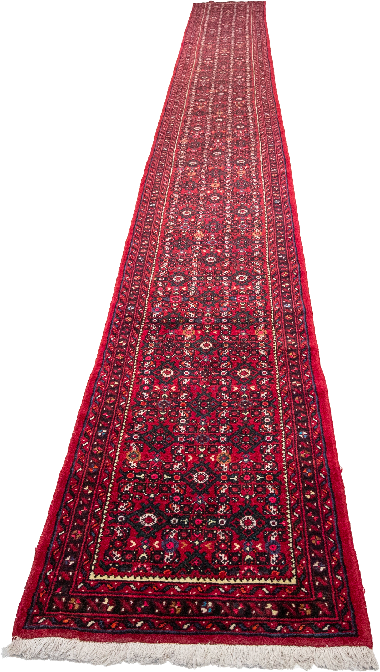 W 2.3 L 21.10 Sultan Abad Runner 100% Wool Hand-Woven Geometric Design - 23333