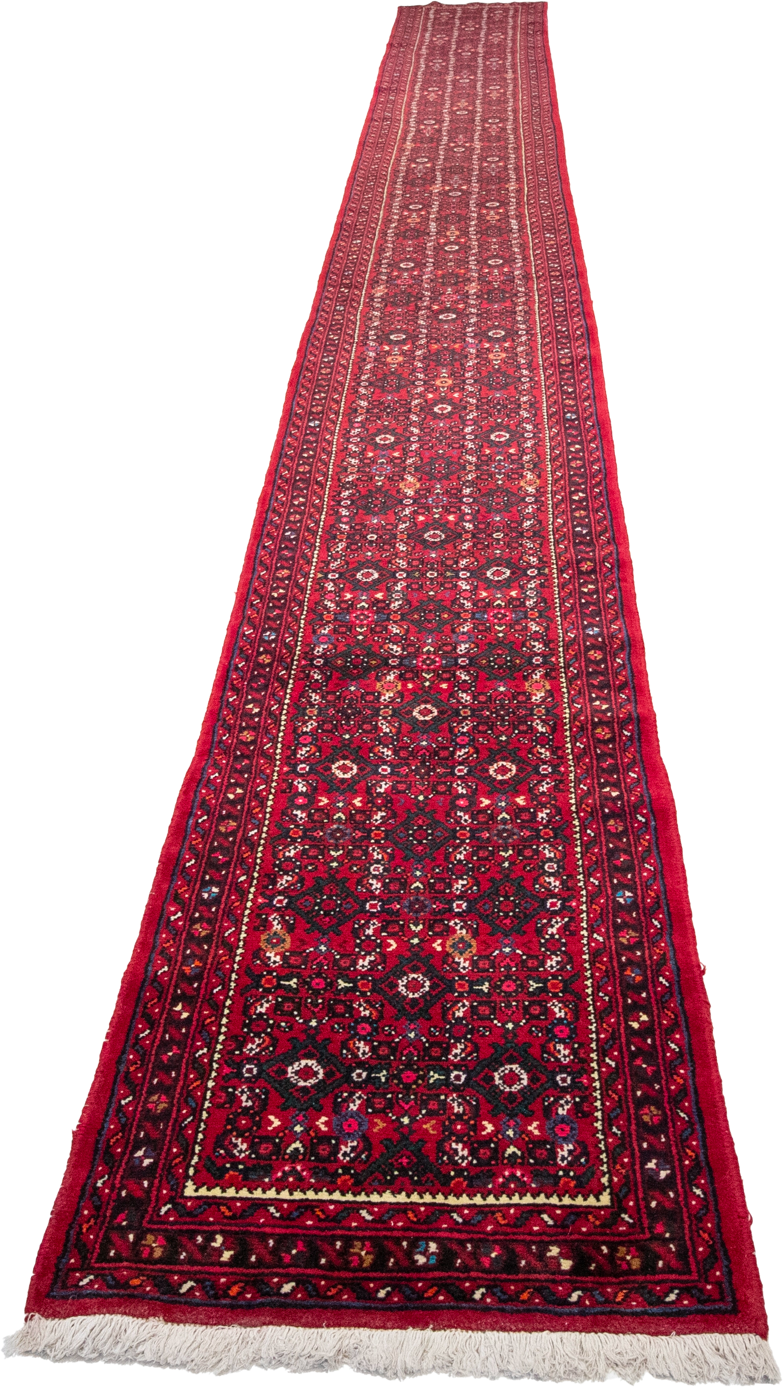 W 2.3 L 21.10 Sultan Abad Runner 100% Wool Hand-Woven Geometric Design - 23333