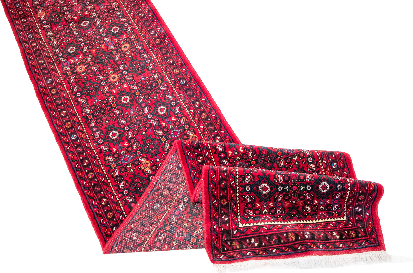 W 2.3 L 21.10 Sultan Abad Runner 100% Wool Hand-Woven Geometric Design - 23333