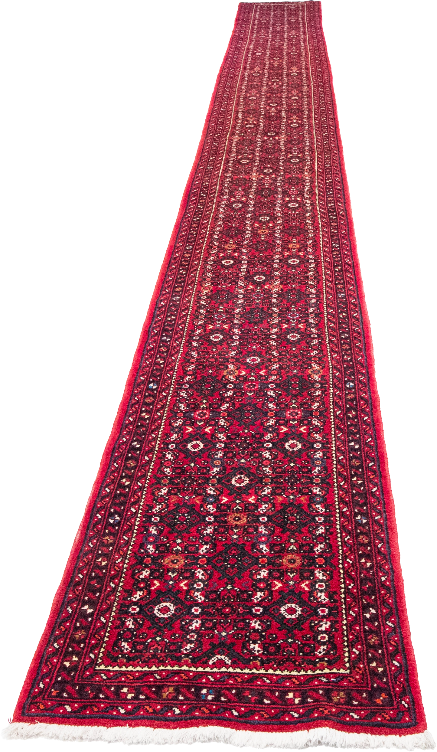 W 2.3 L 21.10 Sultan Abad Runner 100% Wool Hand-Woven Geometric Design - 23333