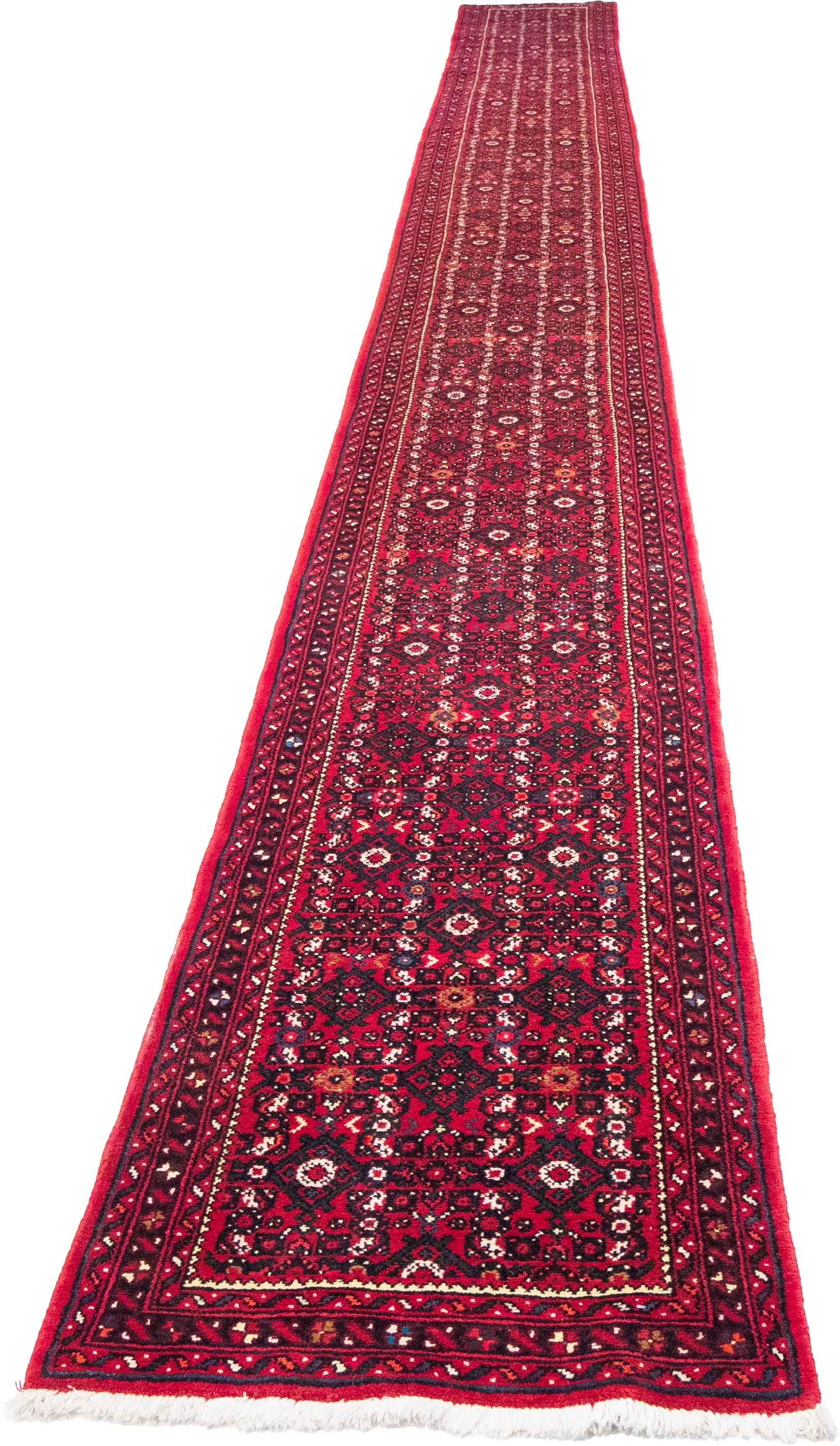 W 2.3 L 21.10 Sultan Abad Runner 100% Wool Hand-Woven Geometric Design - 23333