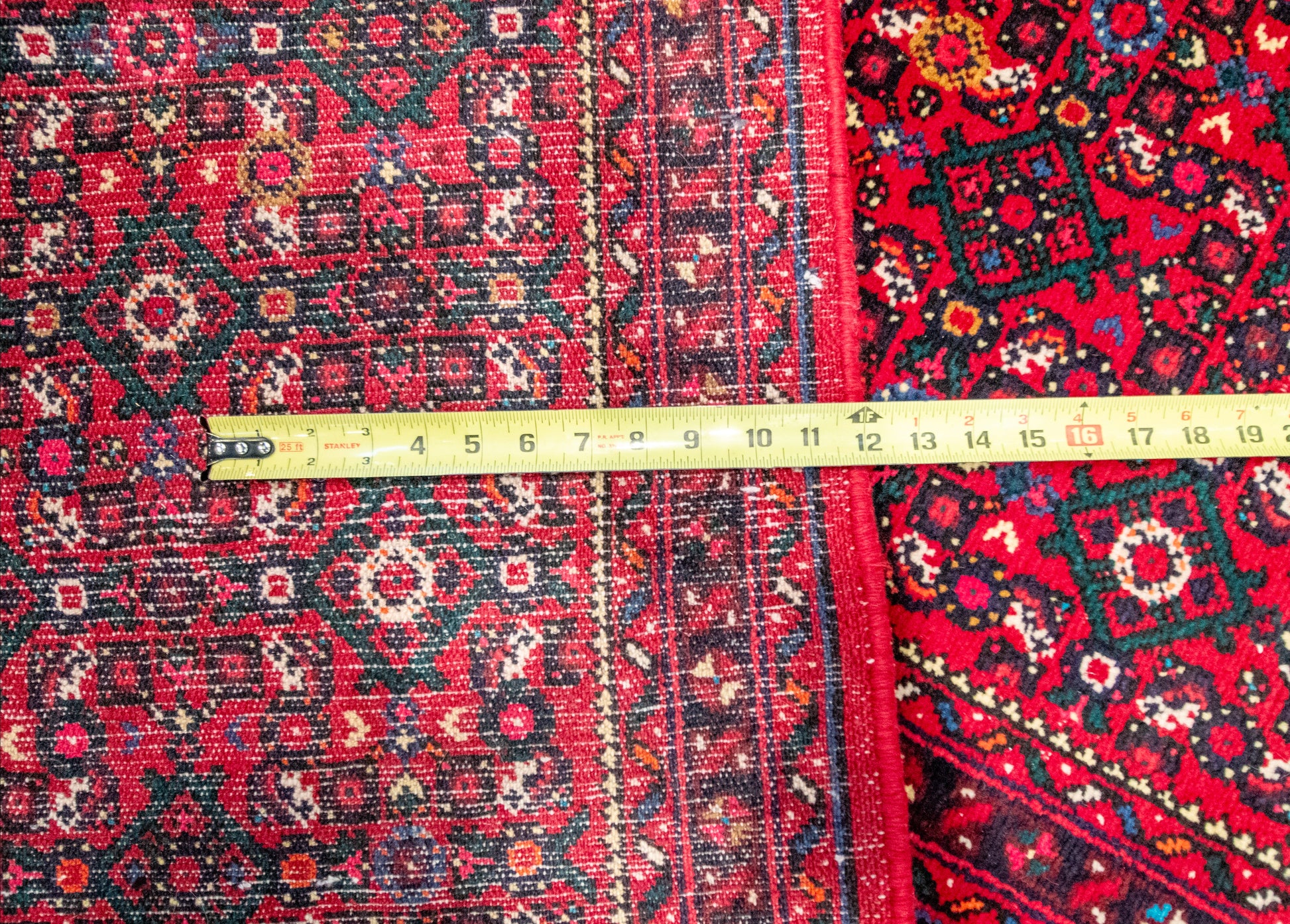 W 2.3 L 21.10 Sultan Abad Runner 100% Wool Hand-Woven Geometric Design - 23333