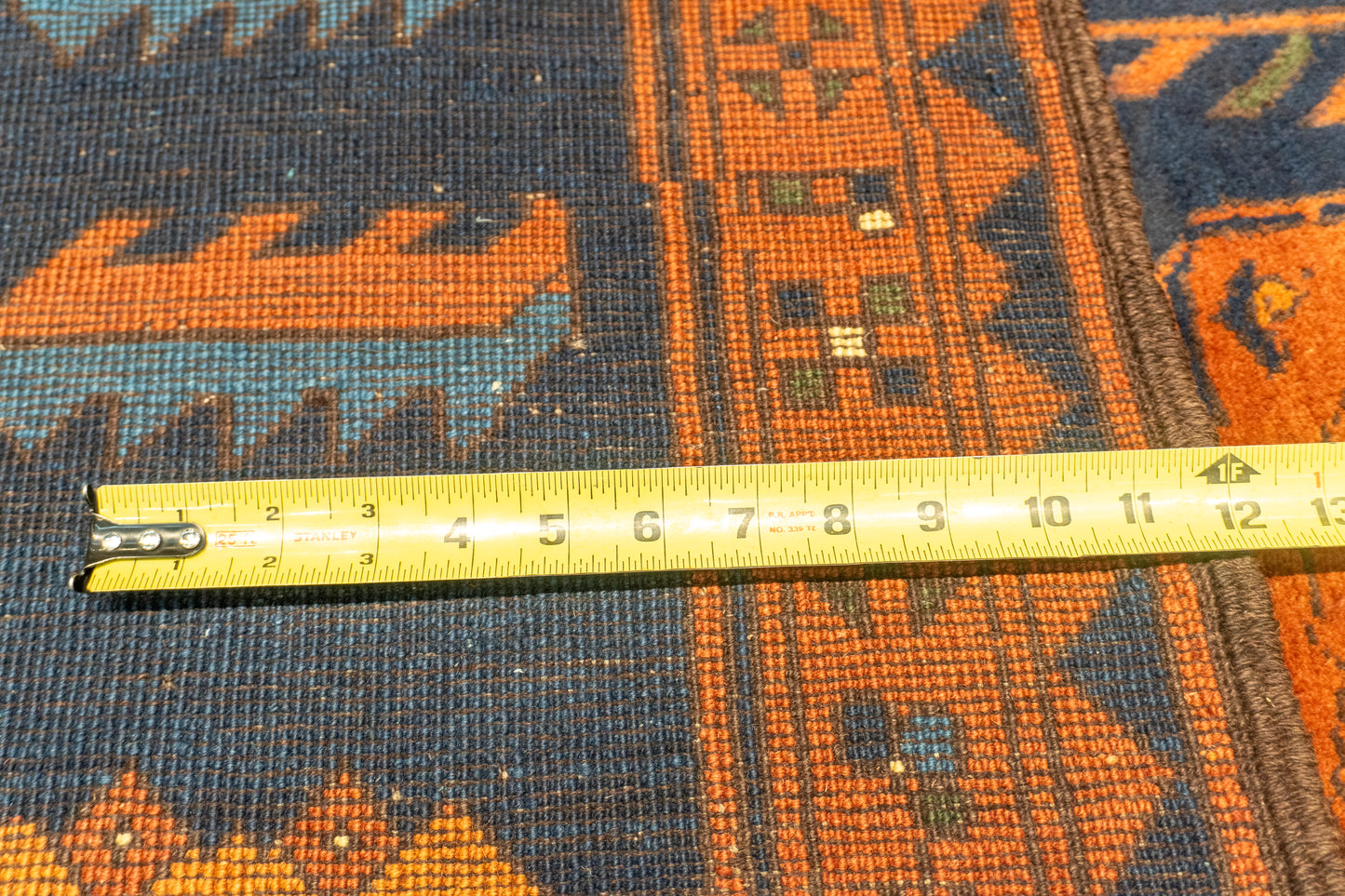 W 7.2 L 9 Kazak 100% Wool Hand-Woven All-Over Design - 23456