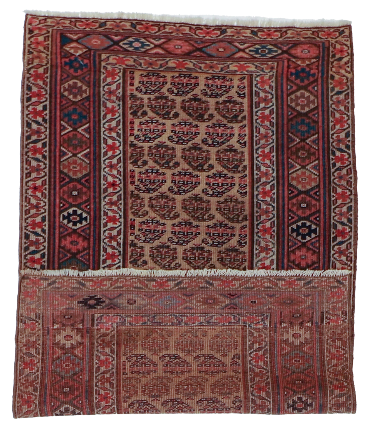 W 3.1 L 5 Kurdish Antique 100% Wool Hand-Woven All-Over Design - 23509