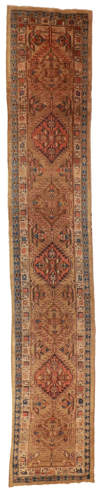 3 x 16.7 - Sarab Fine Geometric Rectangle - Hand Woven Rug — 23542