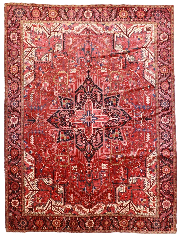 11 x 15 - Heriz Fine All Over Rectangle - Hand Knotted Rug — 23697