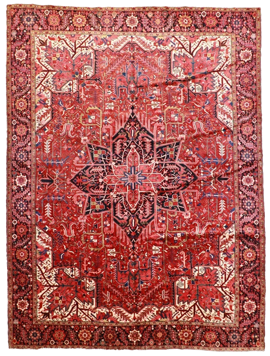 11 x 15 - Heriz Fine All Over Rectangle - Hand Knotted Rug — 23697