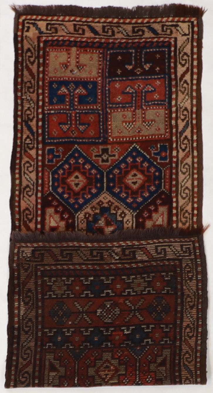W 1.10 L 5 Azarbaijan Antique Runner 100% Wool Handmade All Over Design - 23727