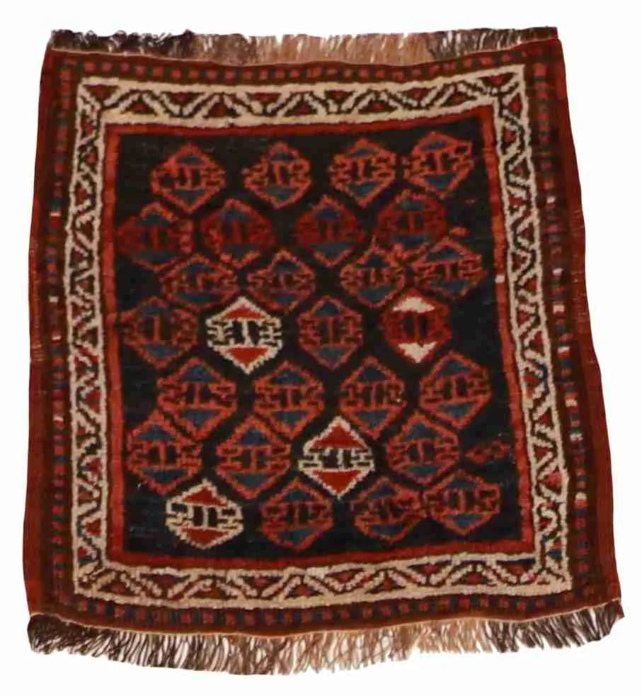 2 x 2 - Qashqai Wool All Over Square - Finest Hand-Knotted Quality Wool — 23732