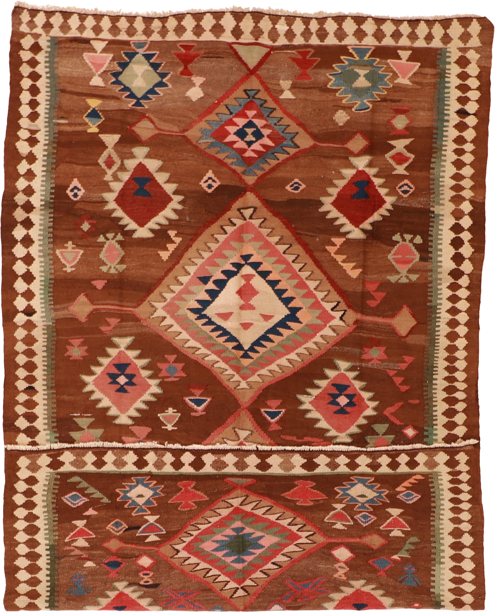 W 5 L 8.2 Azerbaijan Antique 100% Wool Hand-Woven All-Over Design - 23793