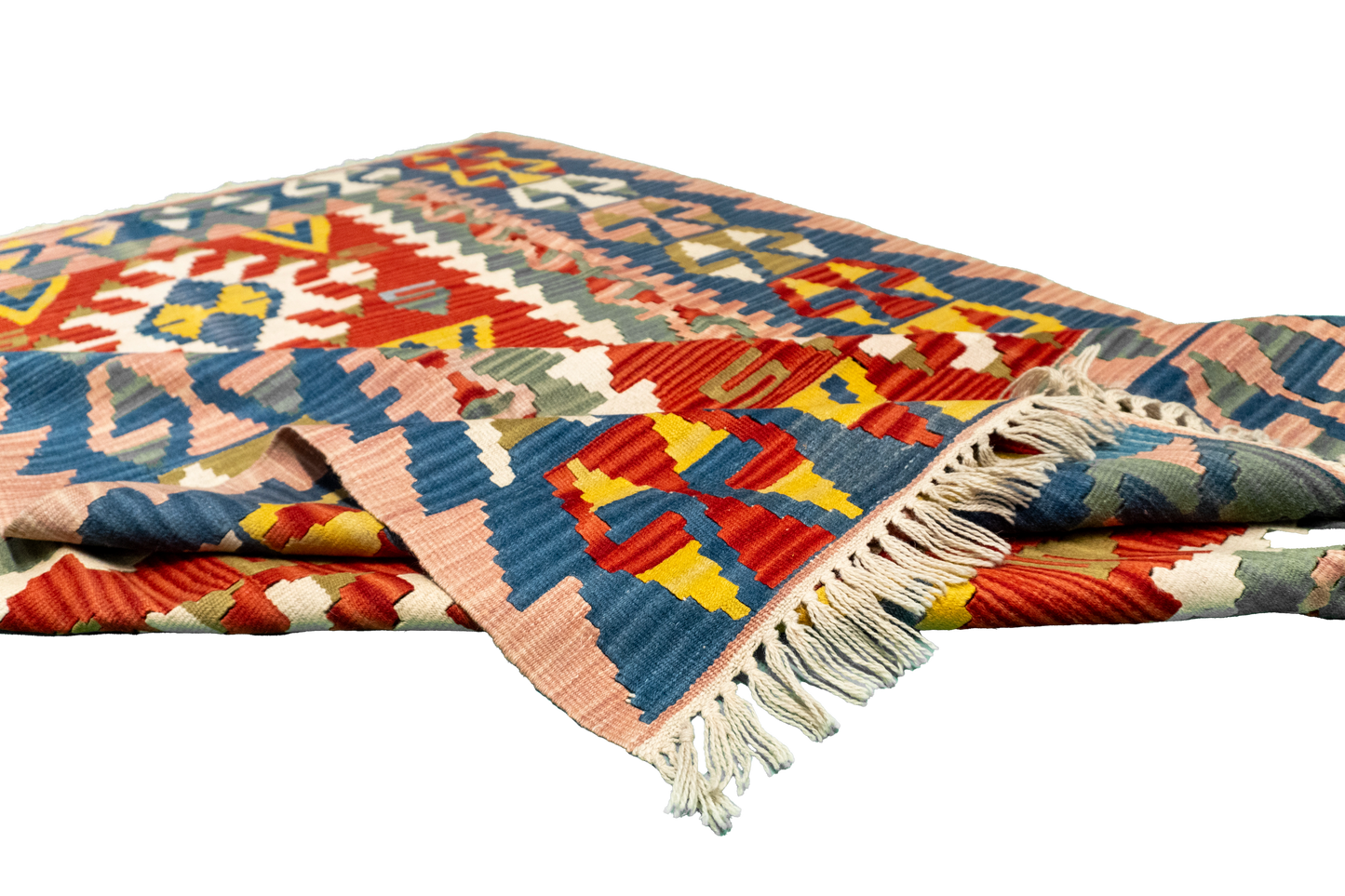 W 5 - L 7.1 - Kilim Wool All Over Rectangle - Finest Hand-Made Quality Wool - 23932