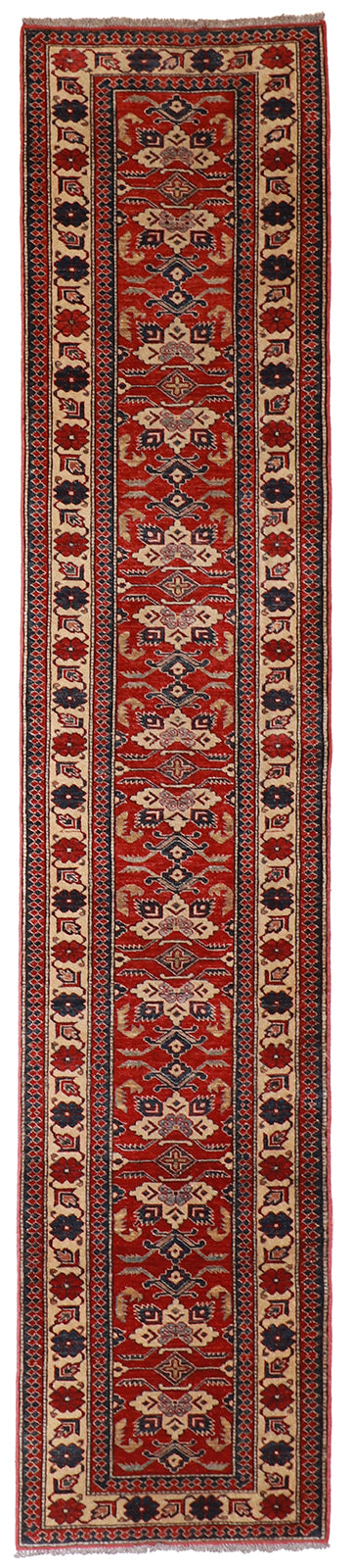 W 2.8 L 12.10 Shirvan Runner 100% Wool Handmade Pakistan Geometric Design - 24675