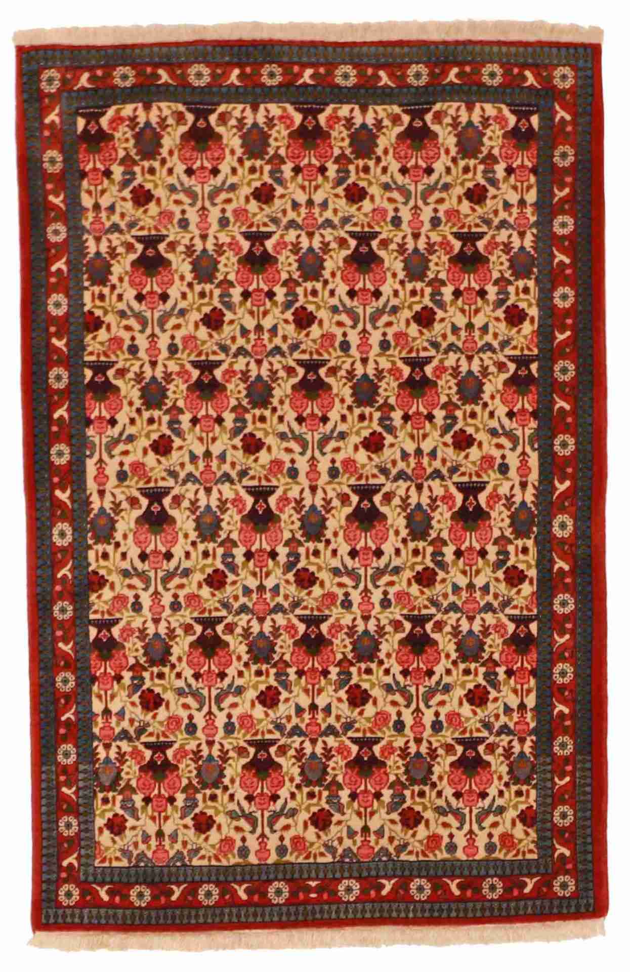 3.7 x 5.5 - Bijar Fine/Wool All Over Rectangle - Finest Hand-Knotted Quality Wool — 24734