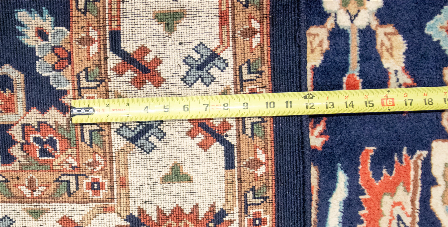 W 6.3 L 8.11 Kazak 100% Wool Hand-Woven Geometric Design - 24752