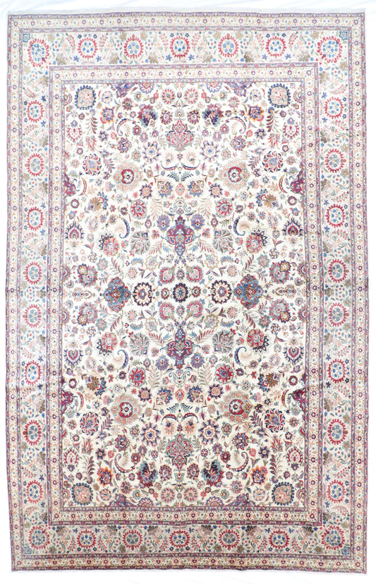 11 x 16 - Mashad Fine/Wool/S.Antique All Over Rectangle - Hand Knotted Rug — 24920
