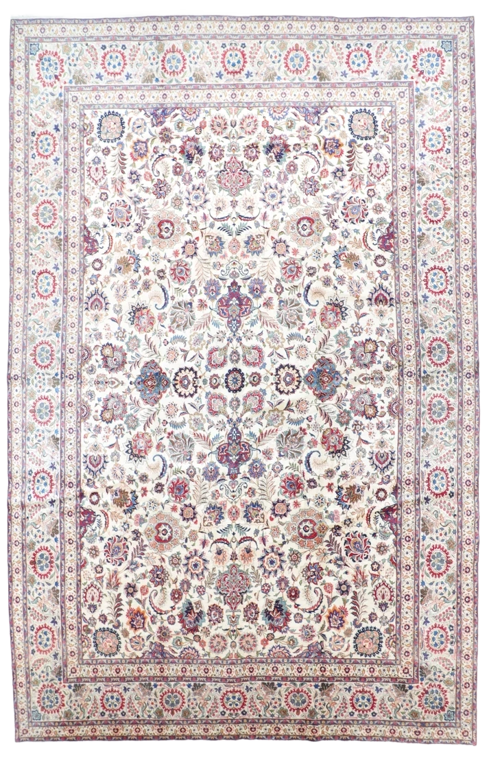 11 x 16 - Mashad Fine/Wool/S.Antique All Over Rectangle - Hand Knotted Rug — 24920