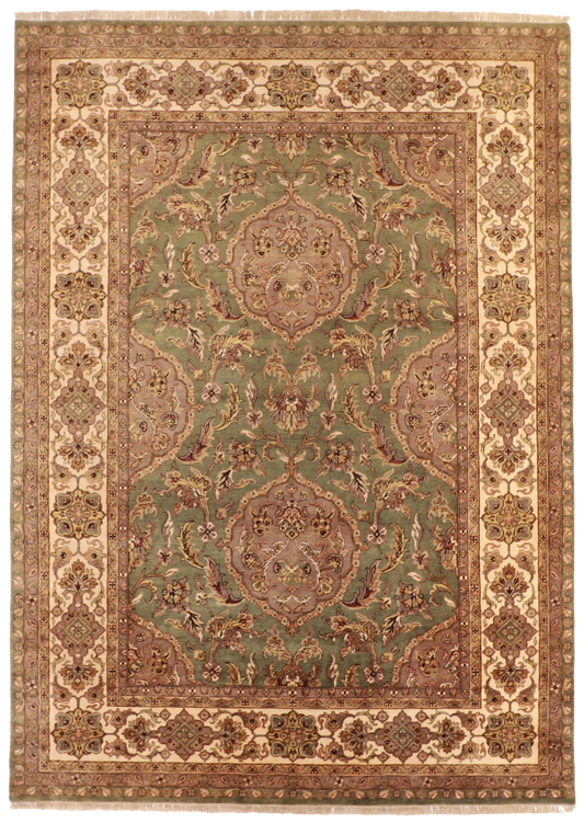 W 10 L 14 Isfahan 100% Wool Hand-Woven - 25132