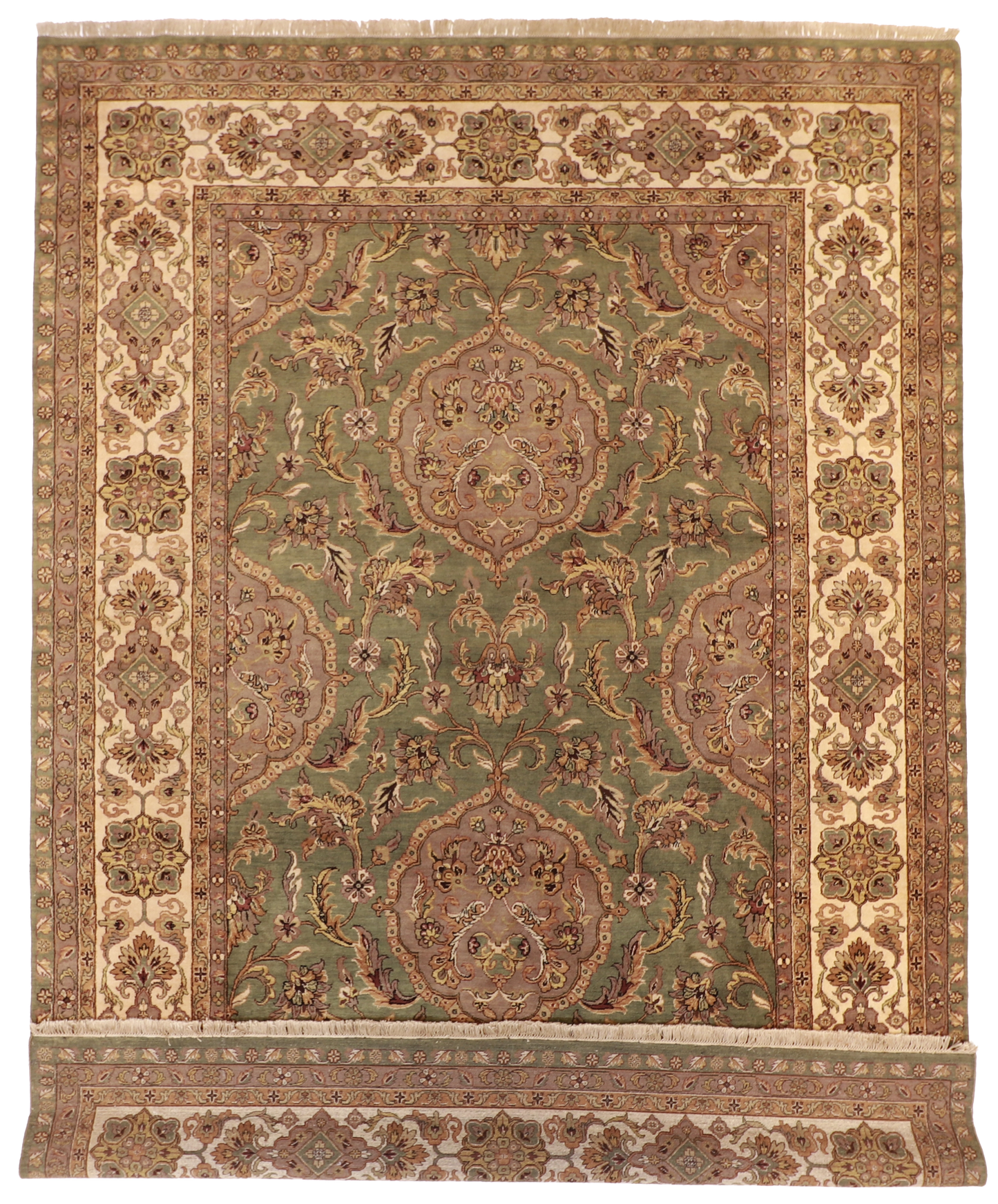 W 10 L 14 Isfahan 100% Wool Hand-Woven - 25132