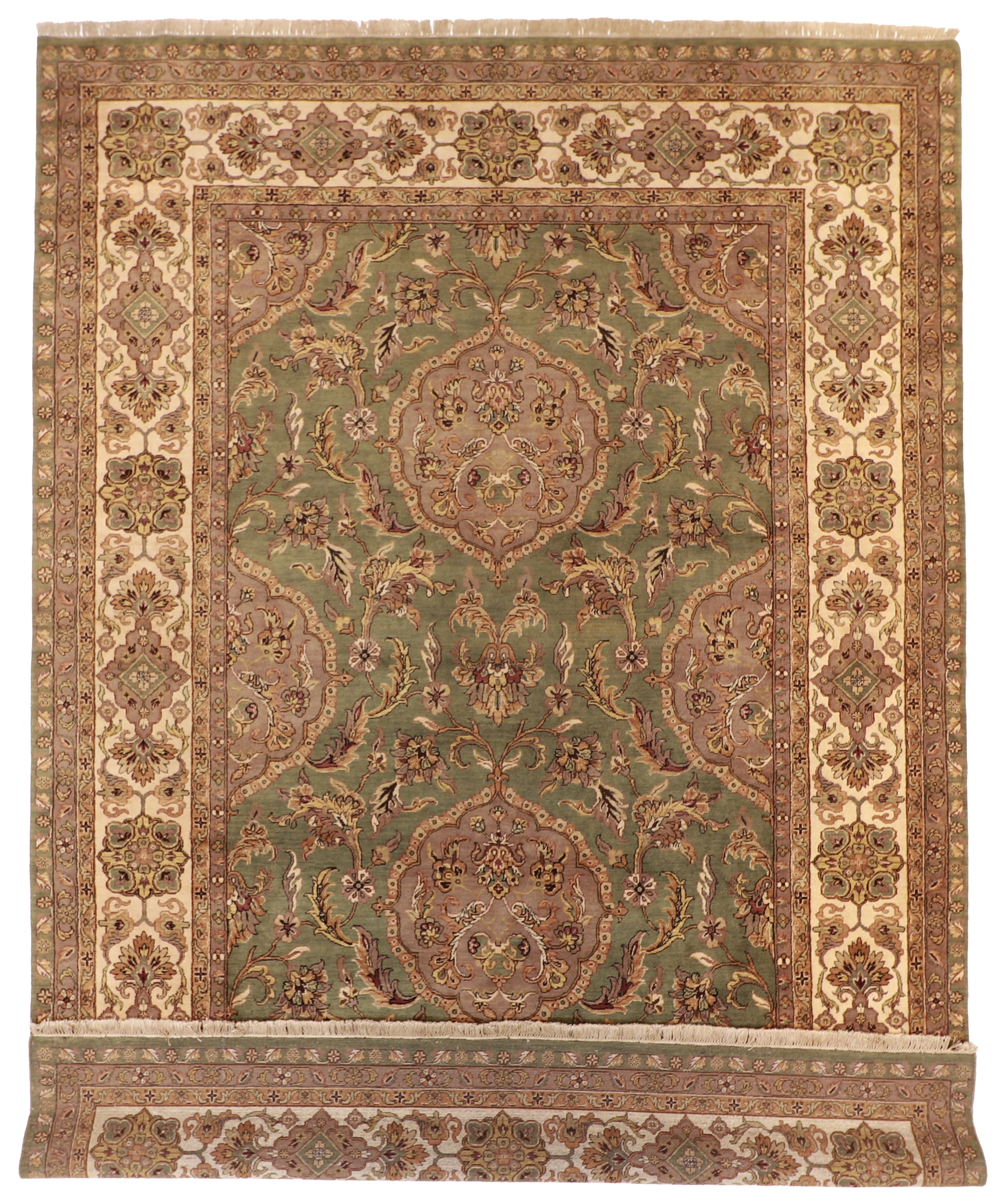 W 10 L 14 Isfahan 100% Wool Hand-Woven - 25132