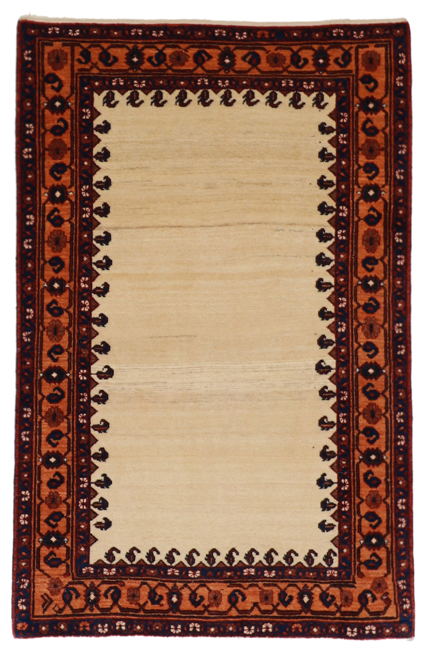 W 3.2 L 5 Loribaft 100% Wool Hand-Woven All-Over Design - 25445