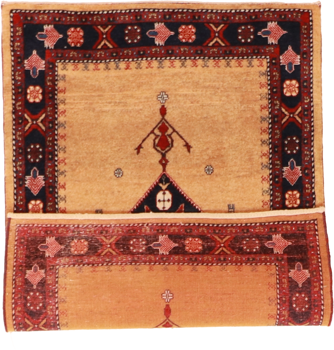 W 2.9 - L 4.1 - Lori Baft Wool Geometric Rectangle - Finest Hand-Knotted Quality Wool - 25538